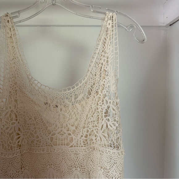 American eagle crochet tiered slip dress size medium - Picture 1 of 5